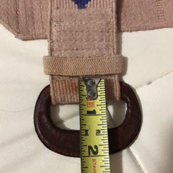 Vintage Woven Belt with Leather Buckle-Tan-Southwest Vibes - Picture 15 of 16